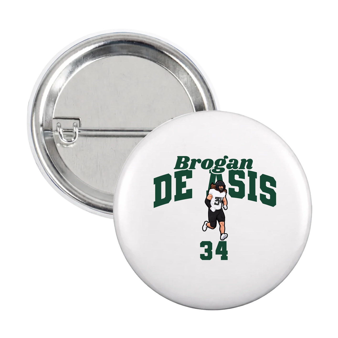 Game Day Button — Signature Arch in White