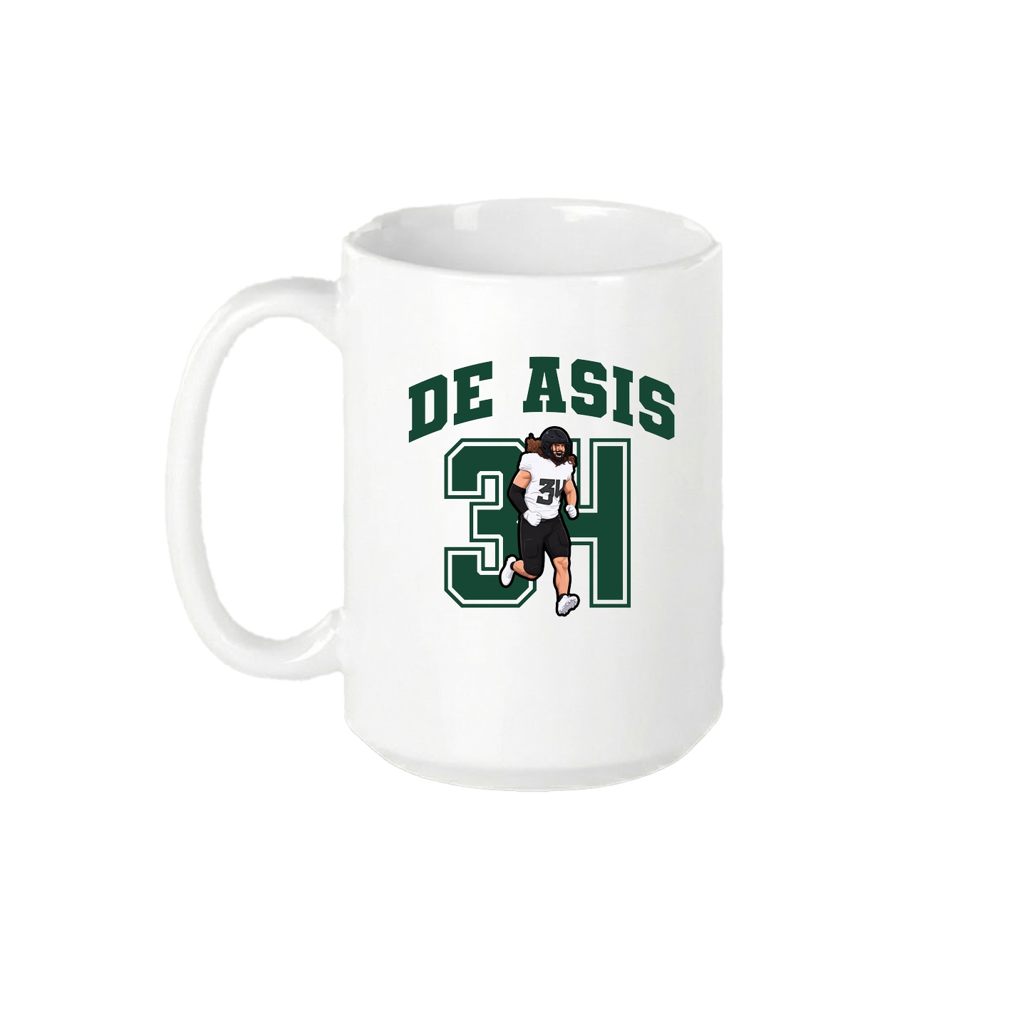 15oz Coffee Mug — Number in White