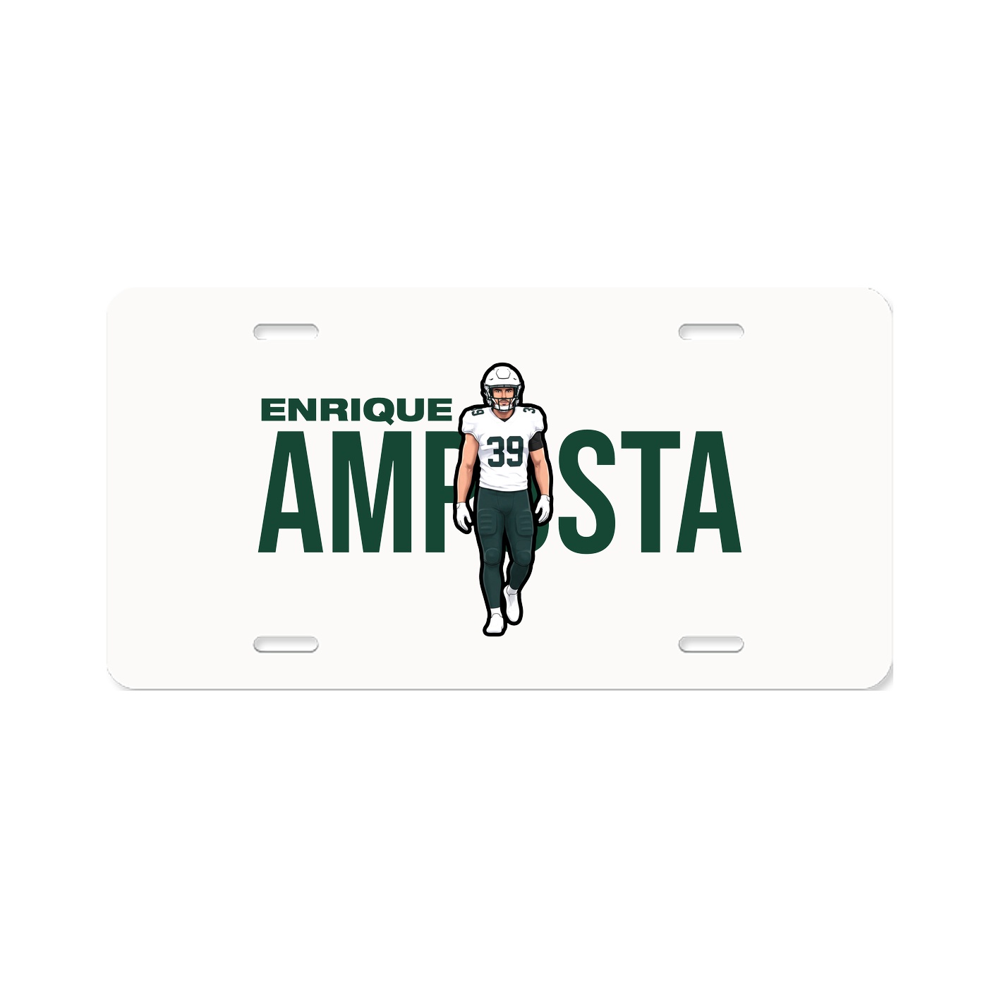 License Plate — Player Name in Classic
