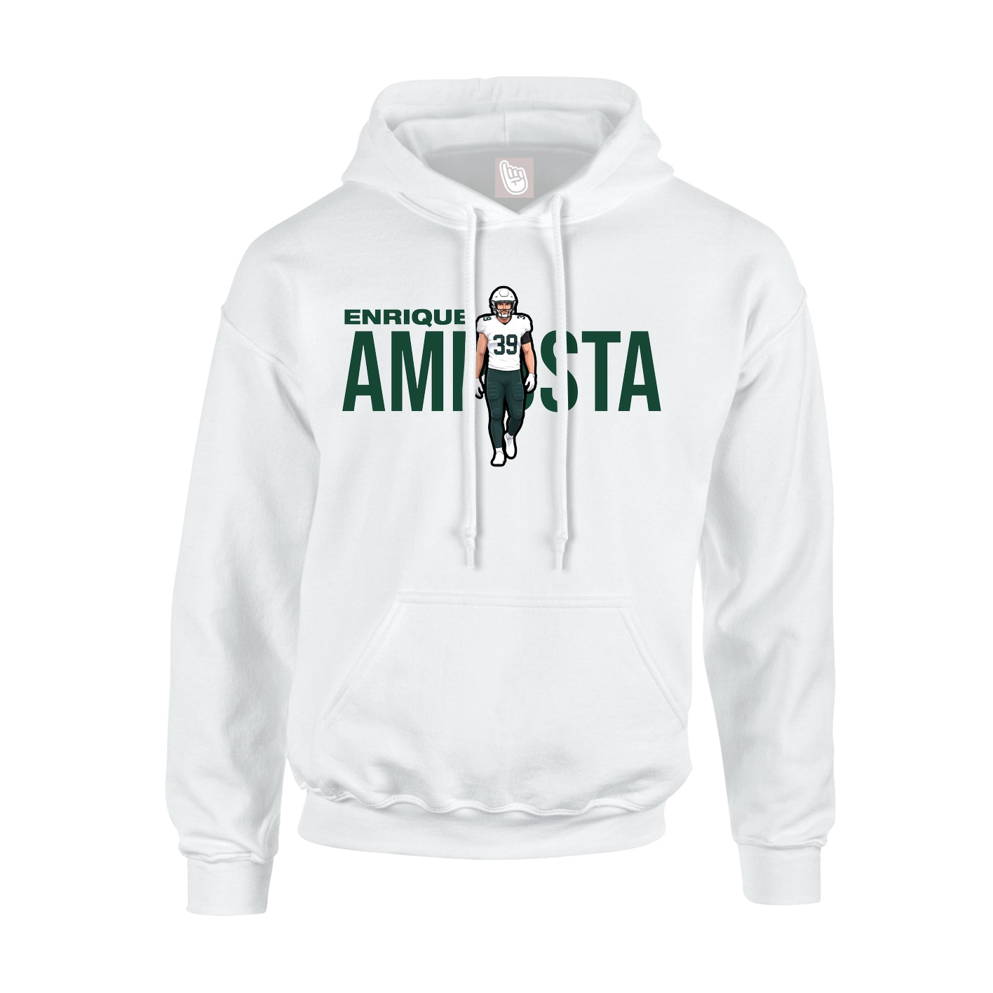Youth Hoodie — Player Name in White