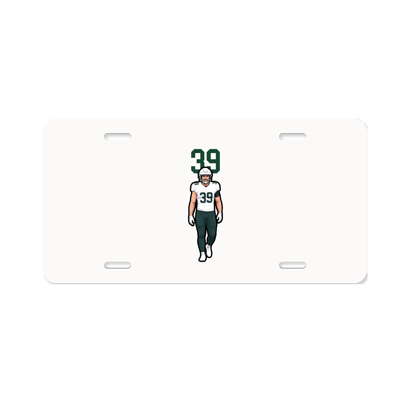 License Plate — Number Top in Classic