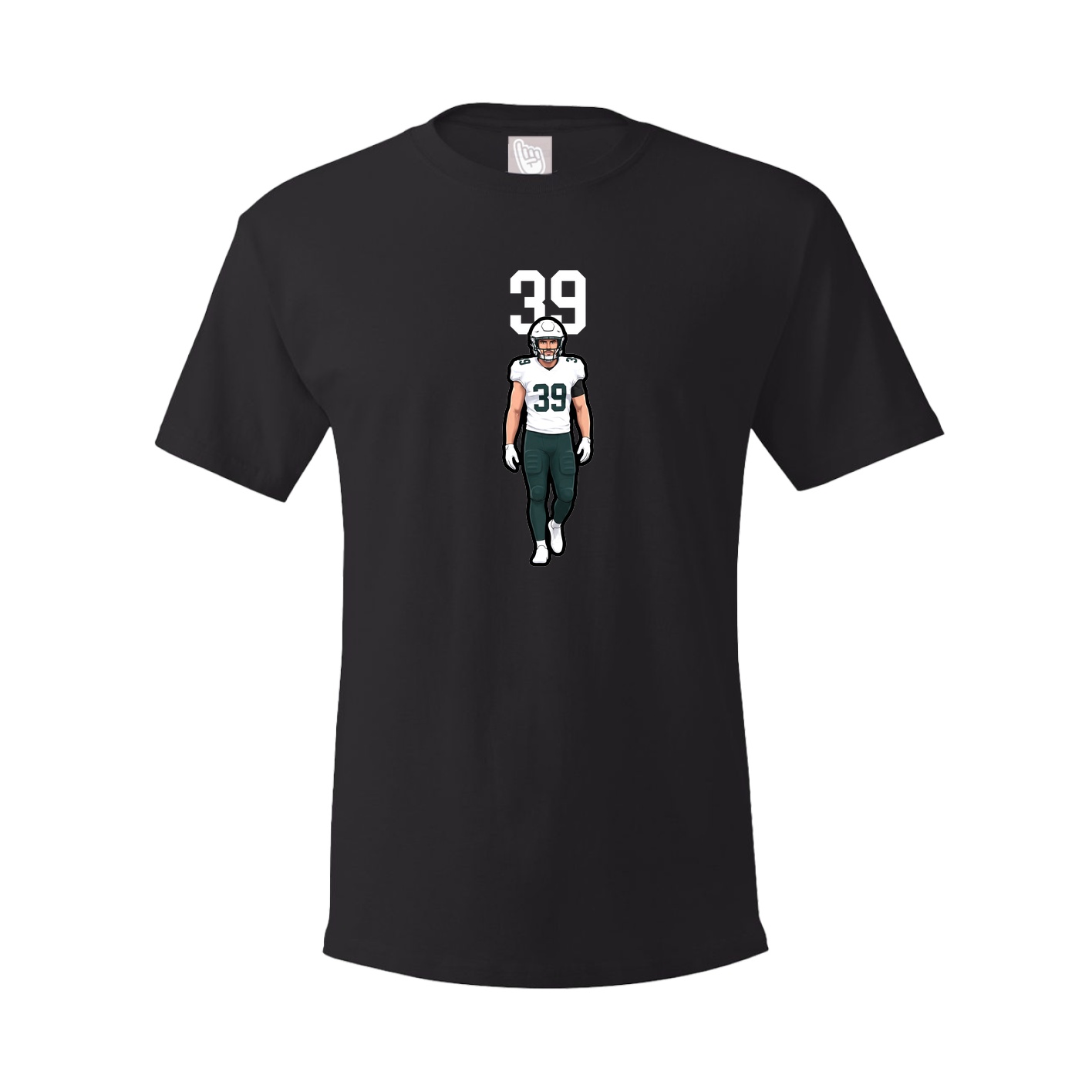 Youth Tee — Number Top in Black