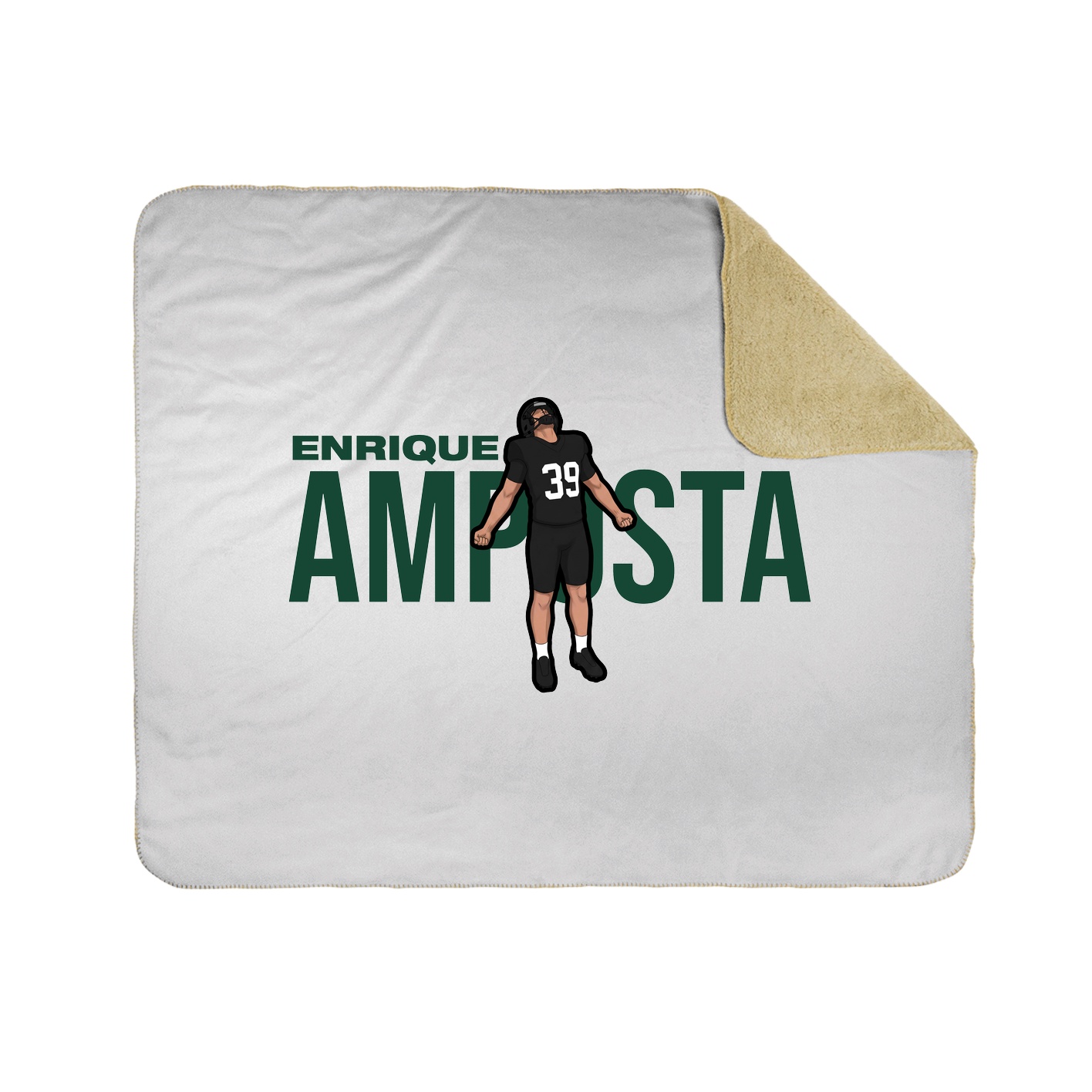 Throw Blanket — Player Name in White