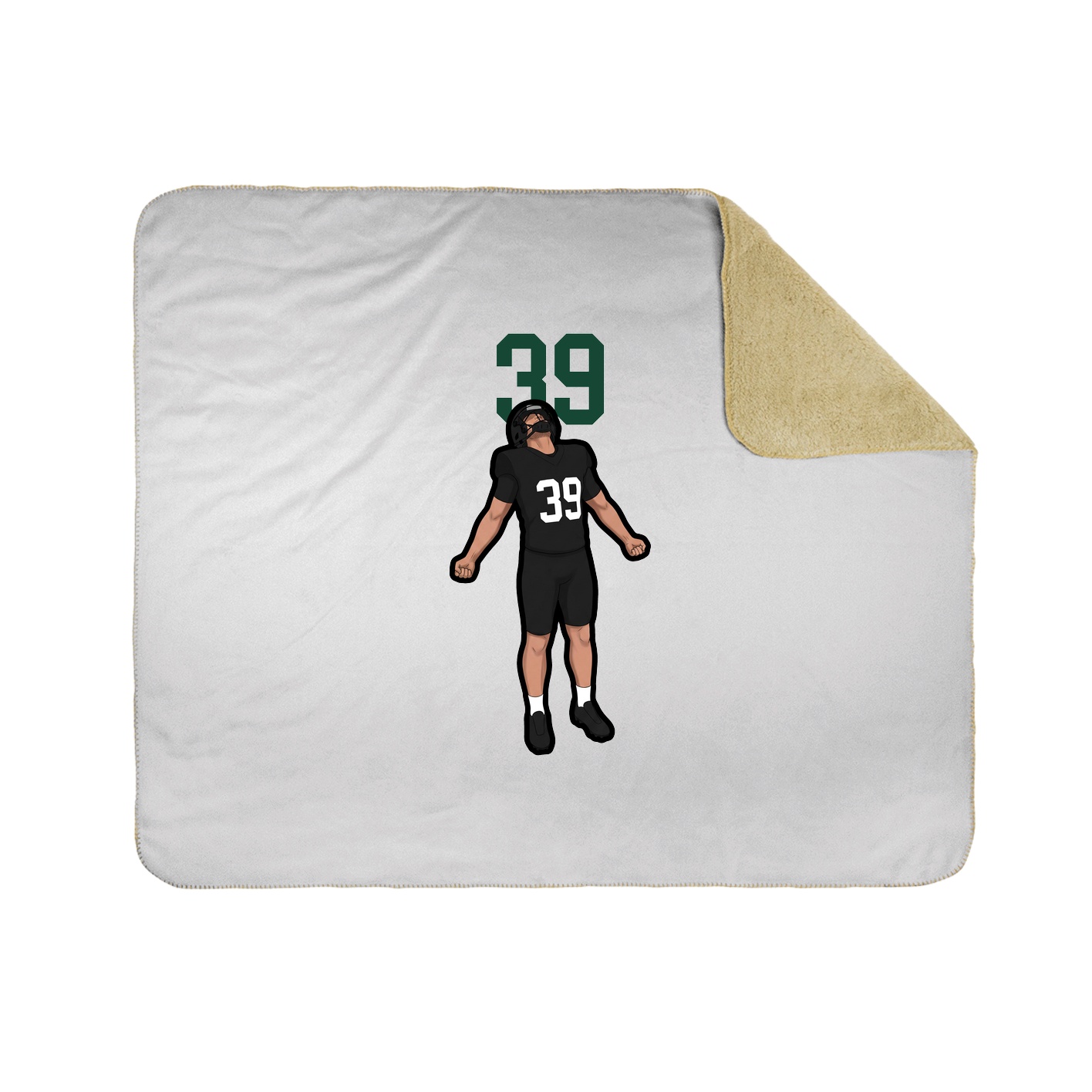Throw Blanket — Number Top in White