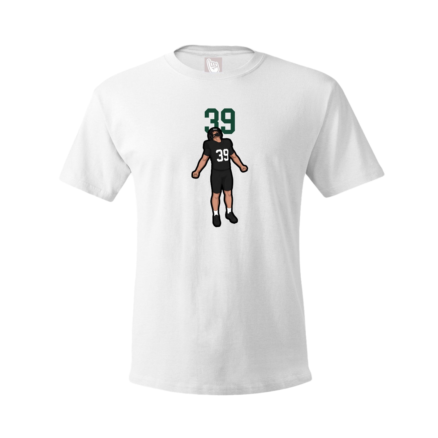 Youth Tee — Number Top in White