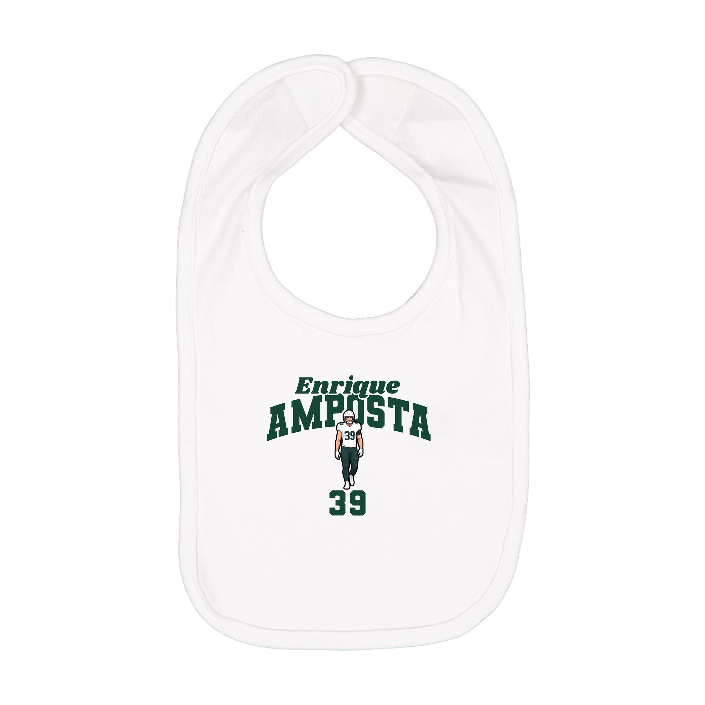 Infant Bib — Signature Arch in White