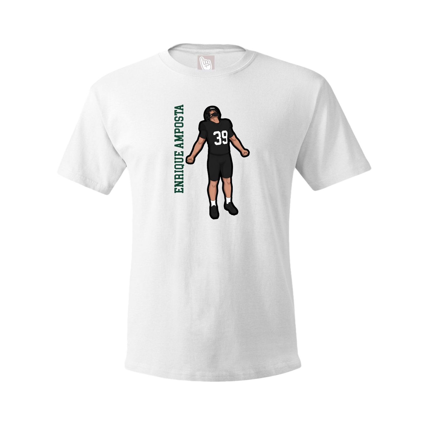 Tee — Name Vertical in White