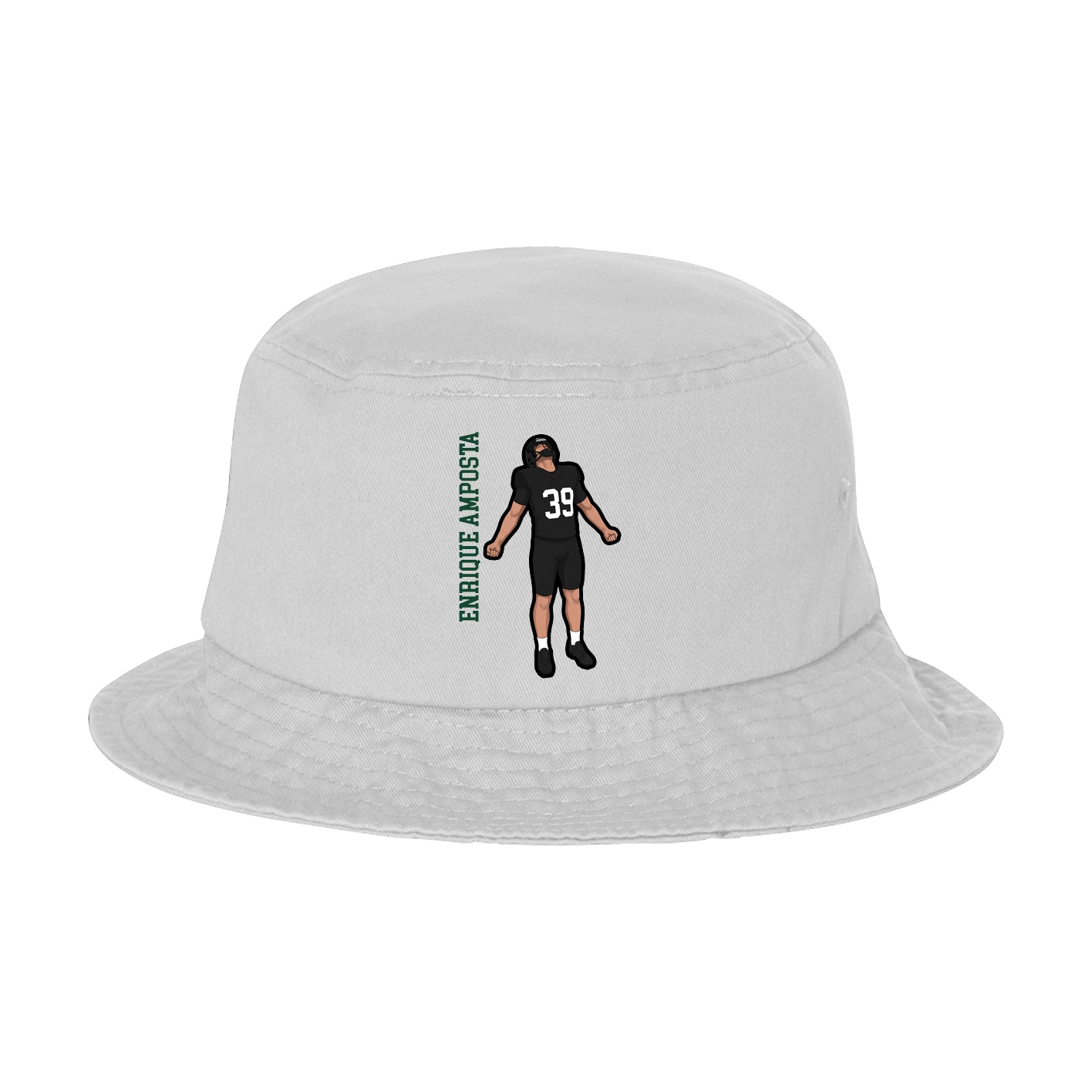 Bucket Cap — Name Vertical in White