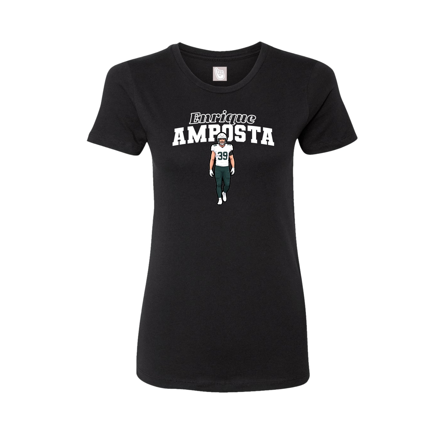 Fitted Women's Tee — Name Arch in Black