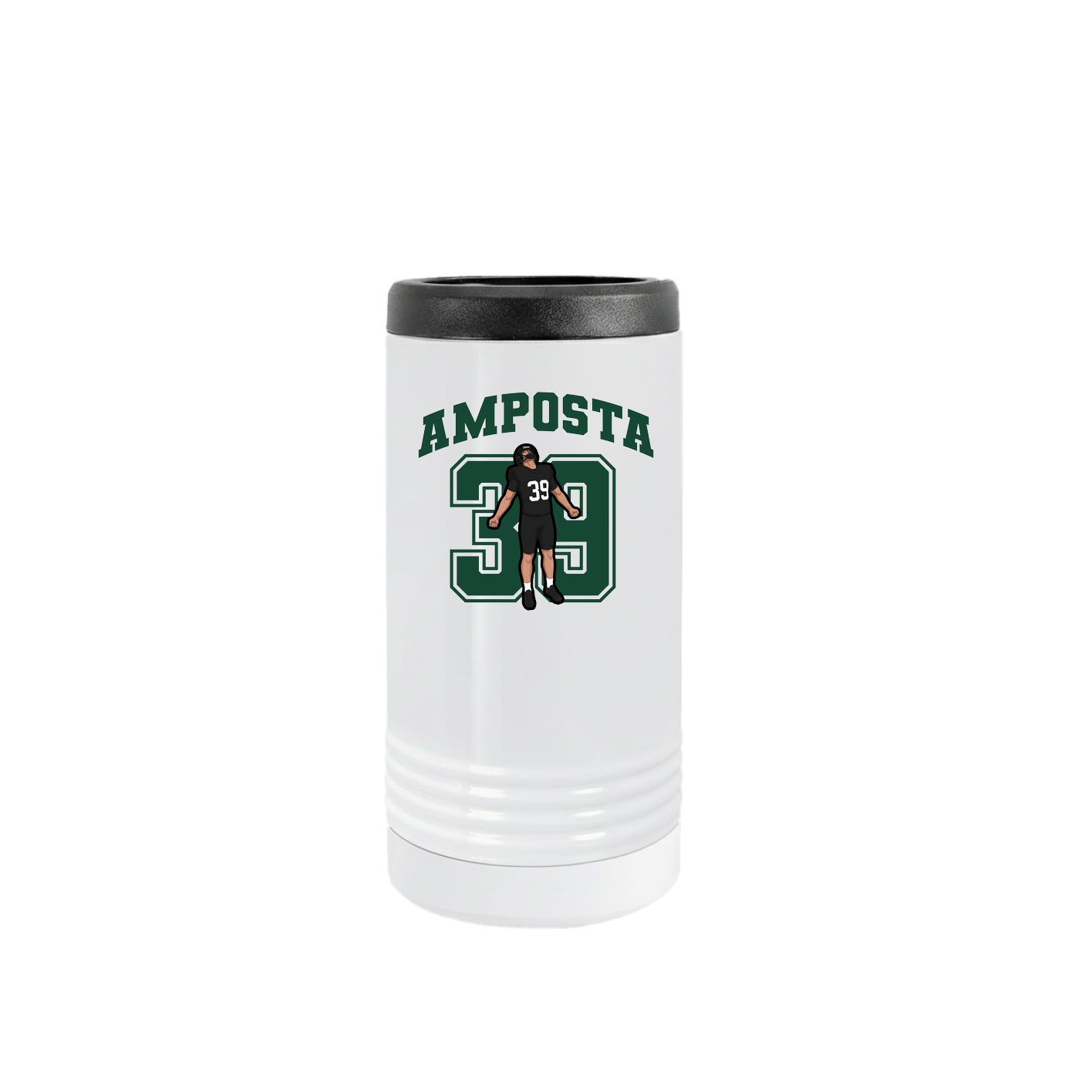 Slim Beverage Holder — Number in White