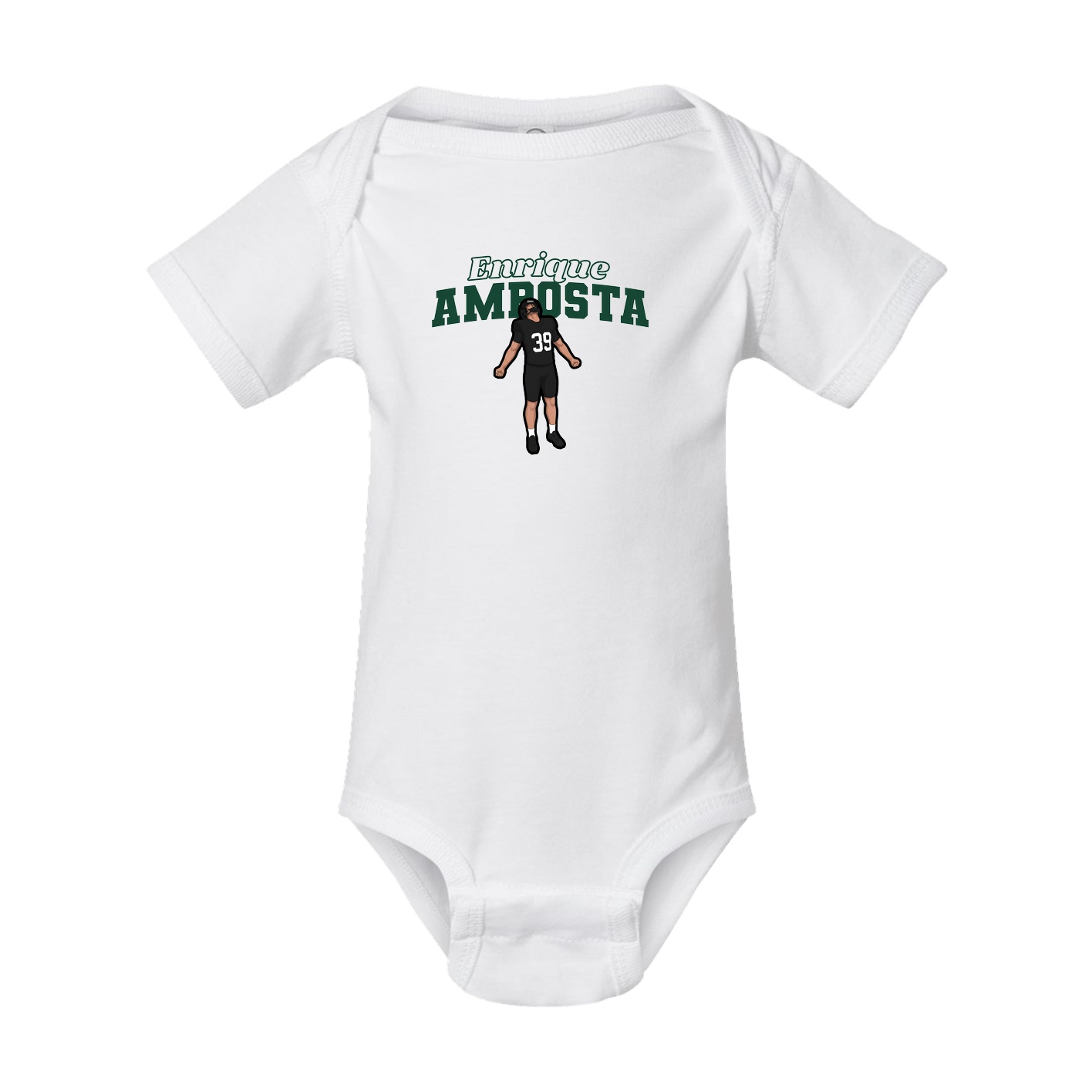 Baby Onesie — Name Arch in White