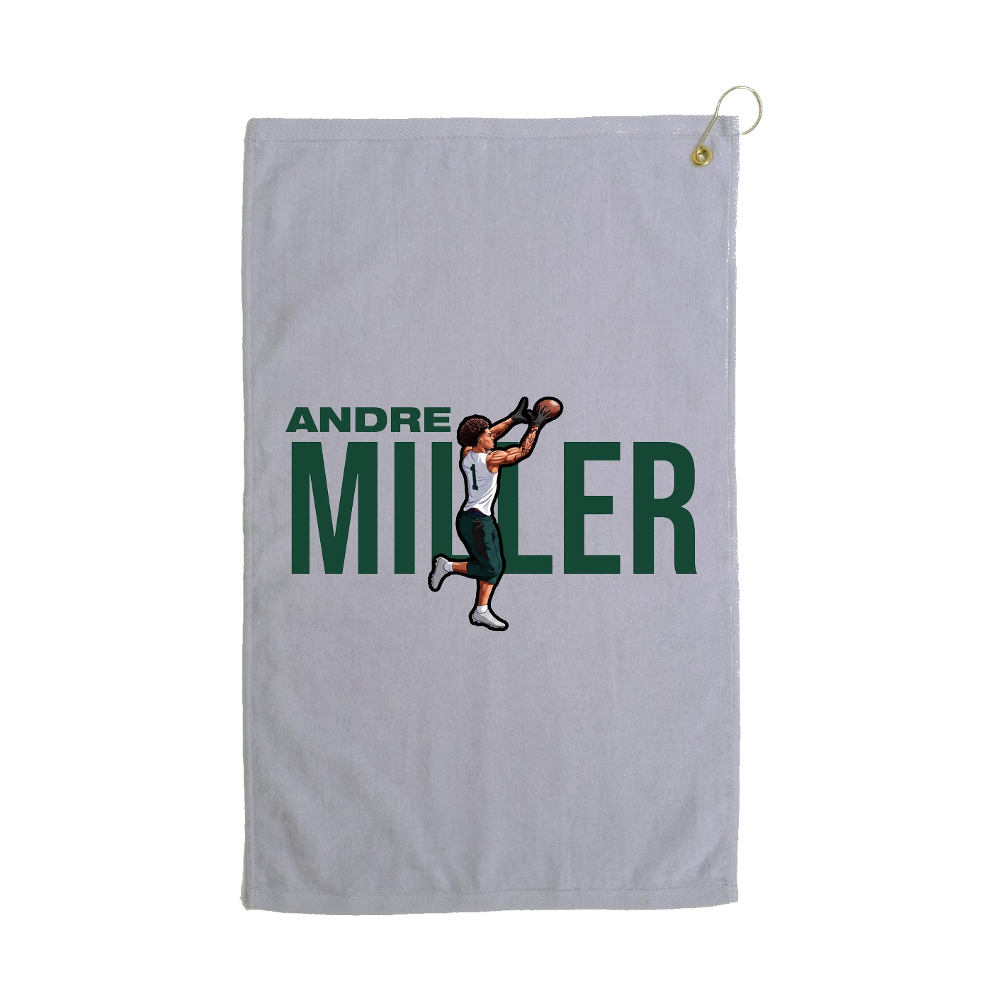 Golf Towel — Player Name in Grey