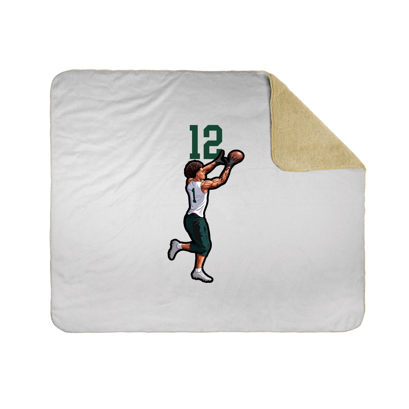 Throw Blanket — Number Top in White