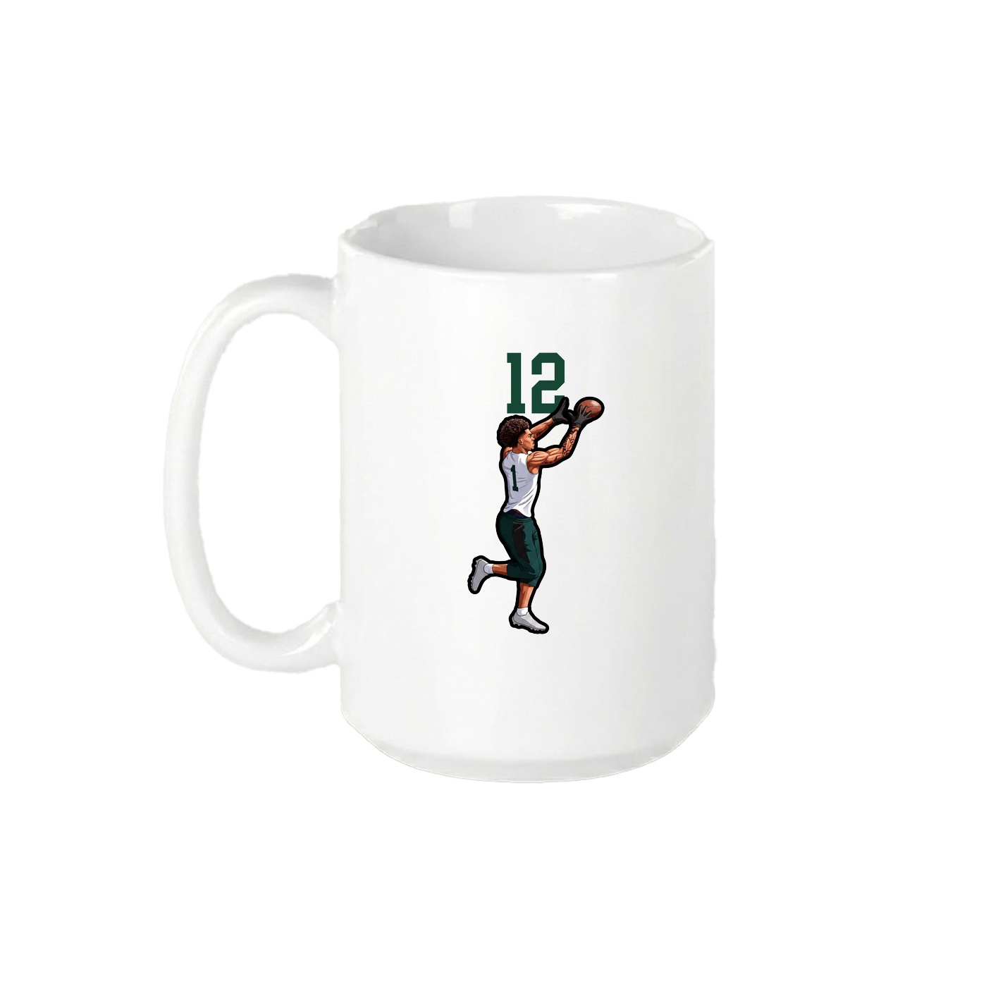 15oz Coffee Mug — Number Top in White