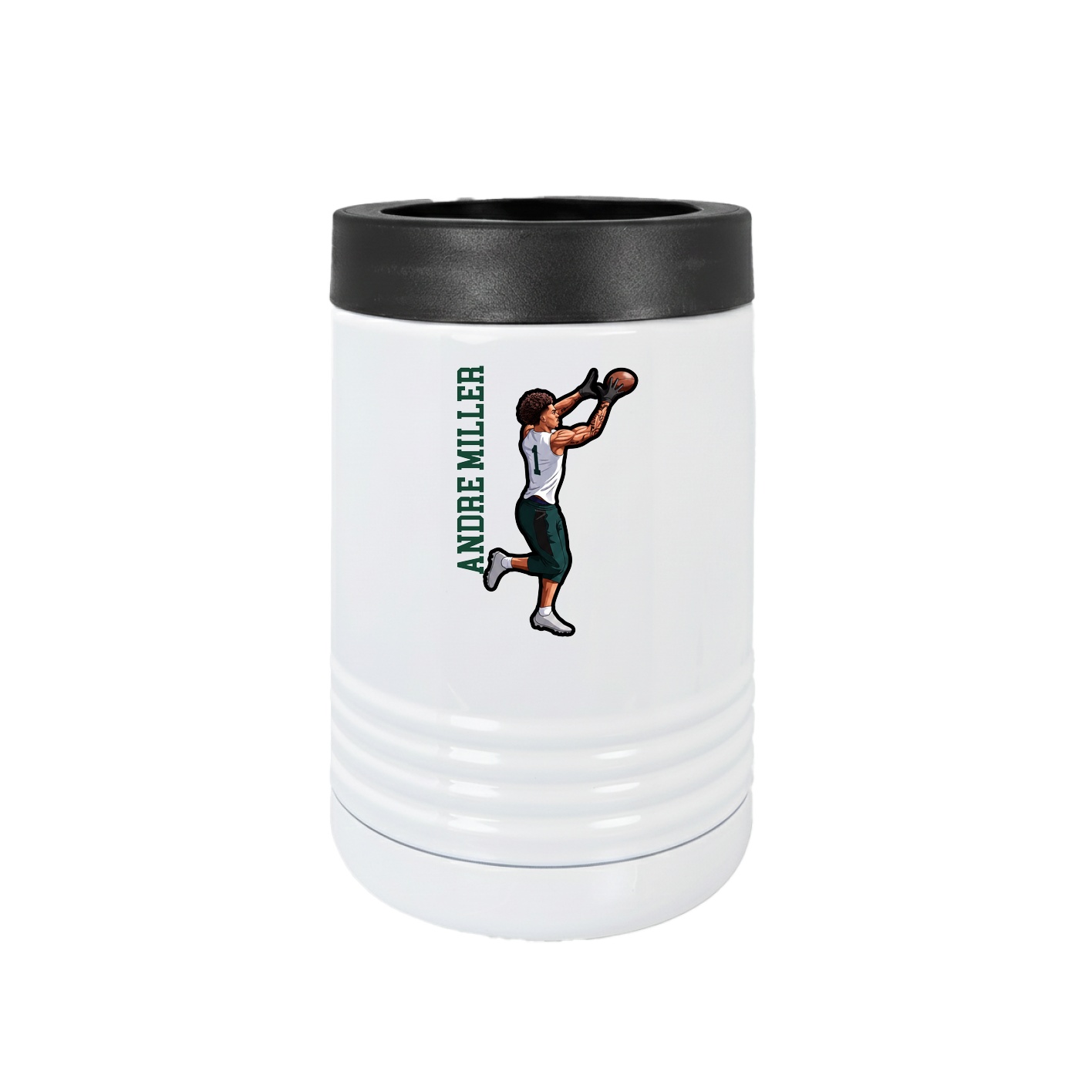 Beverage Holder — Name Vertical in White
