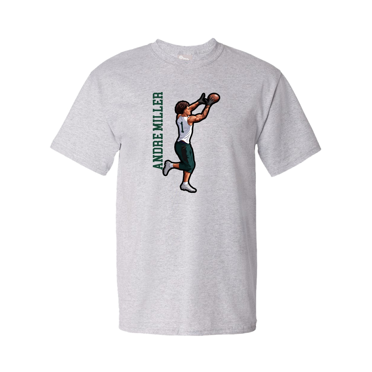 Tee — Name Vertical in Grey