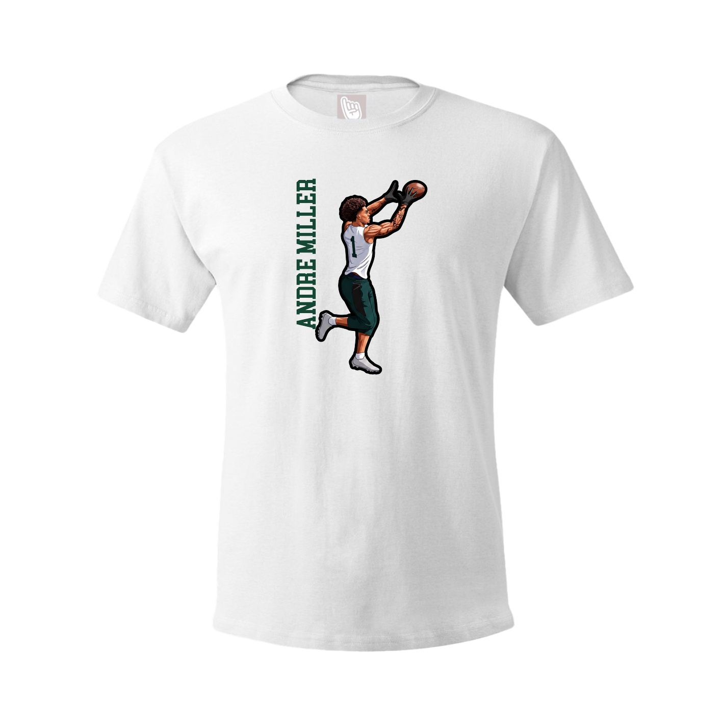 Youth Tee — Name Vertical in White
