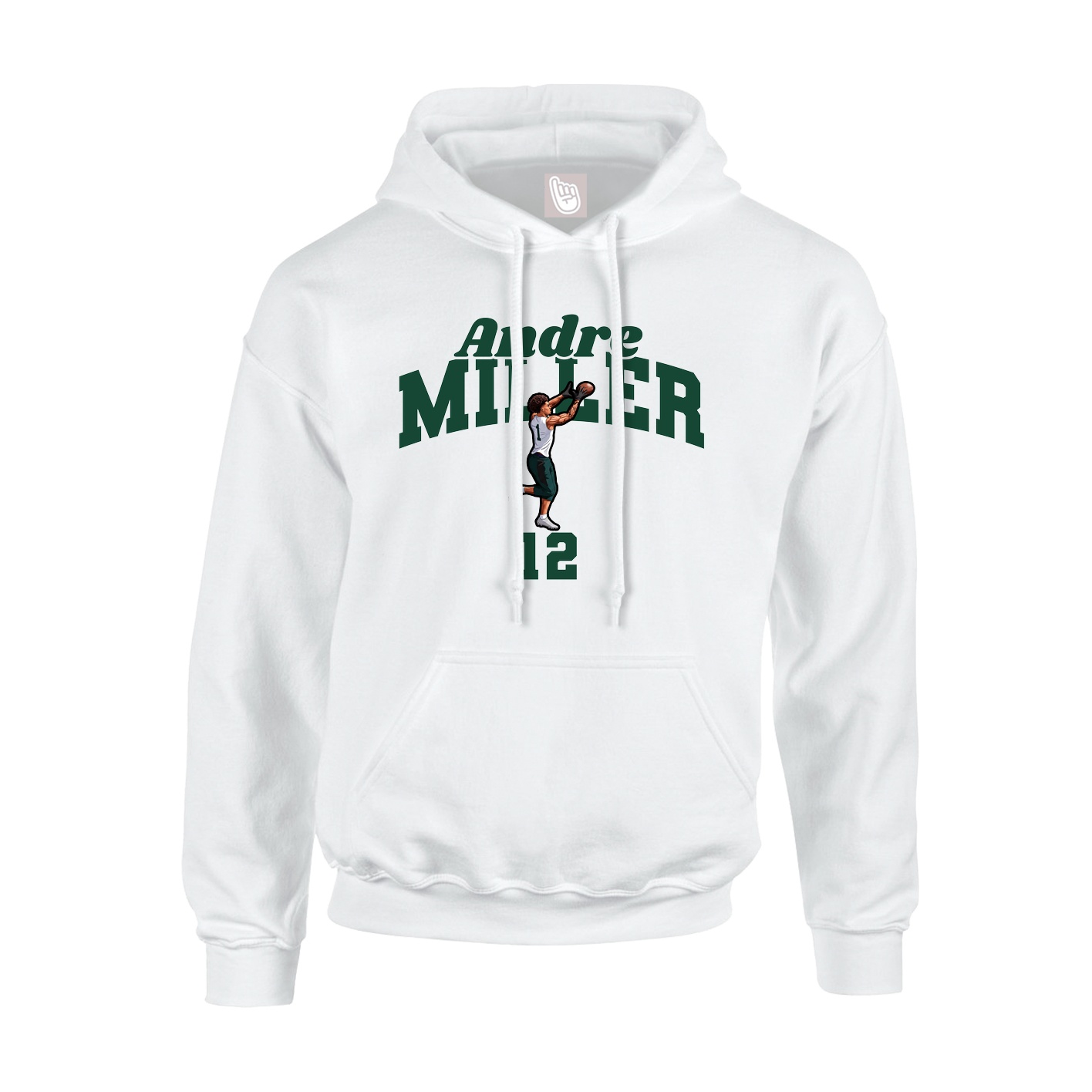 Youth Hoodie — Signature Arch in White