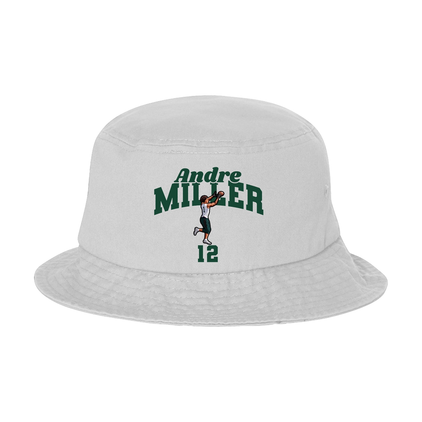 Bucket Cap — Signature Arch in White