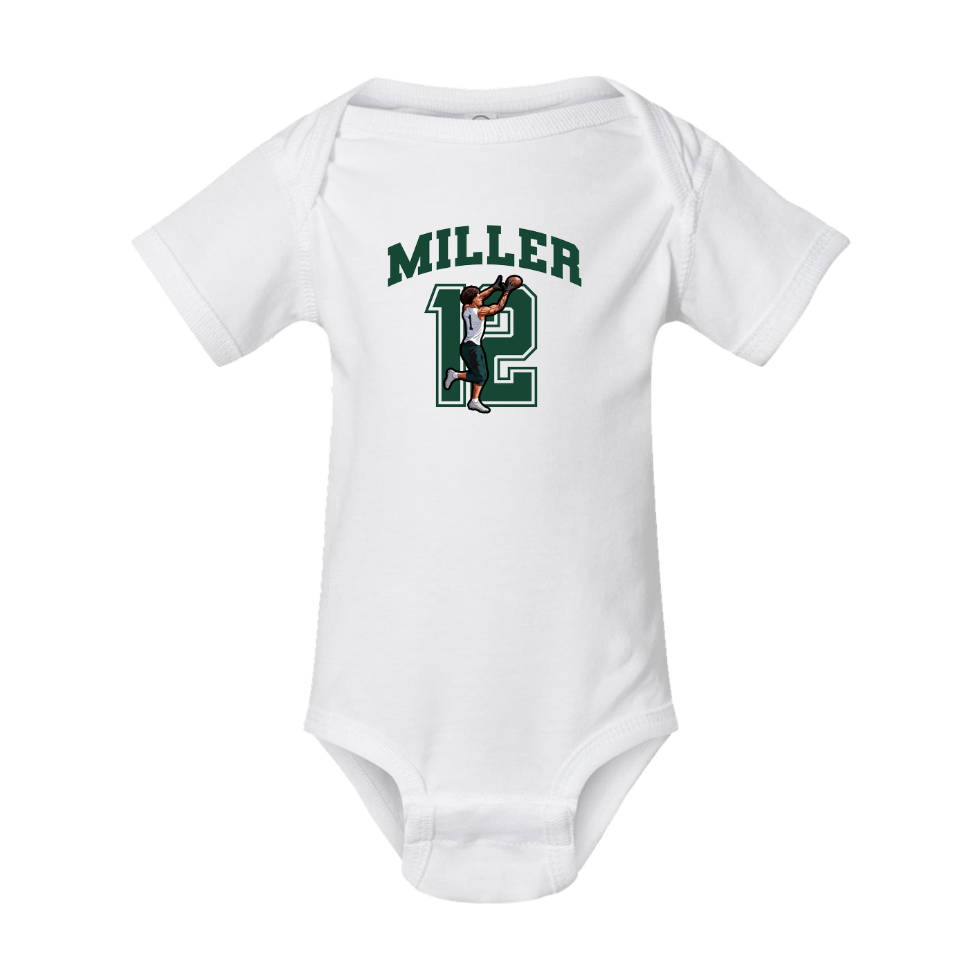 Baby Onesie — Number in White