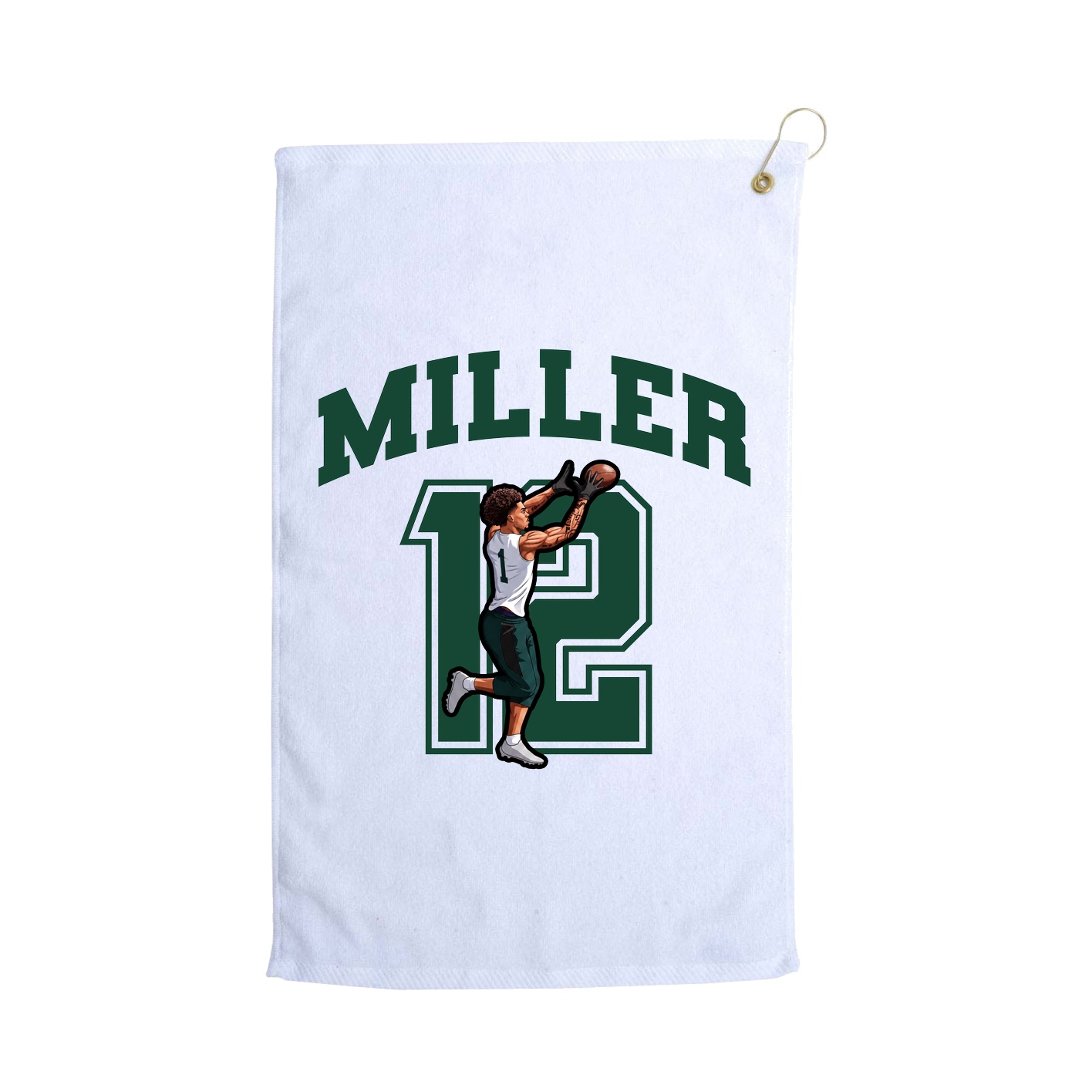 Golf Towel — Number in White