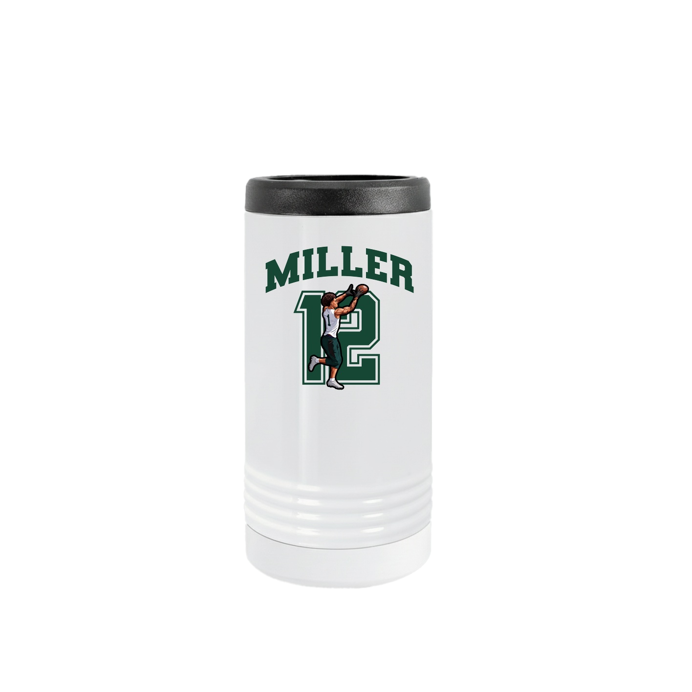 Slim Beverage Holder — Number in White