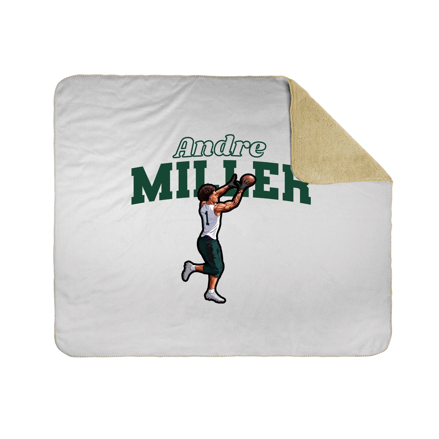 Throw Blanket — Name Arch in White
