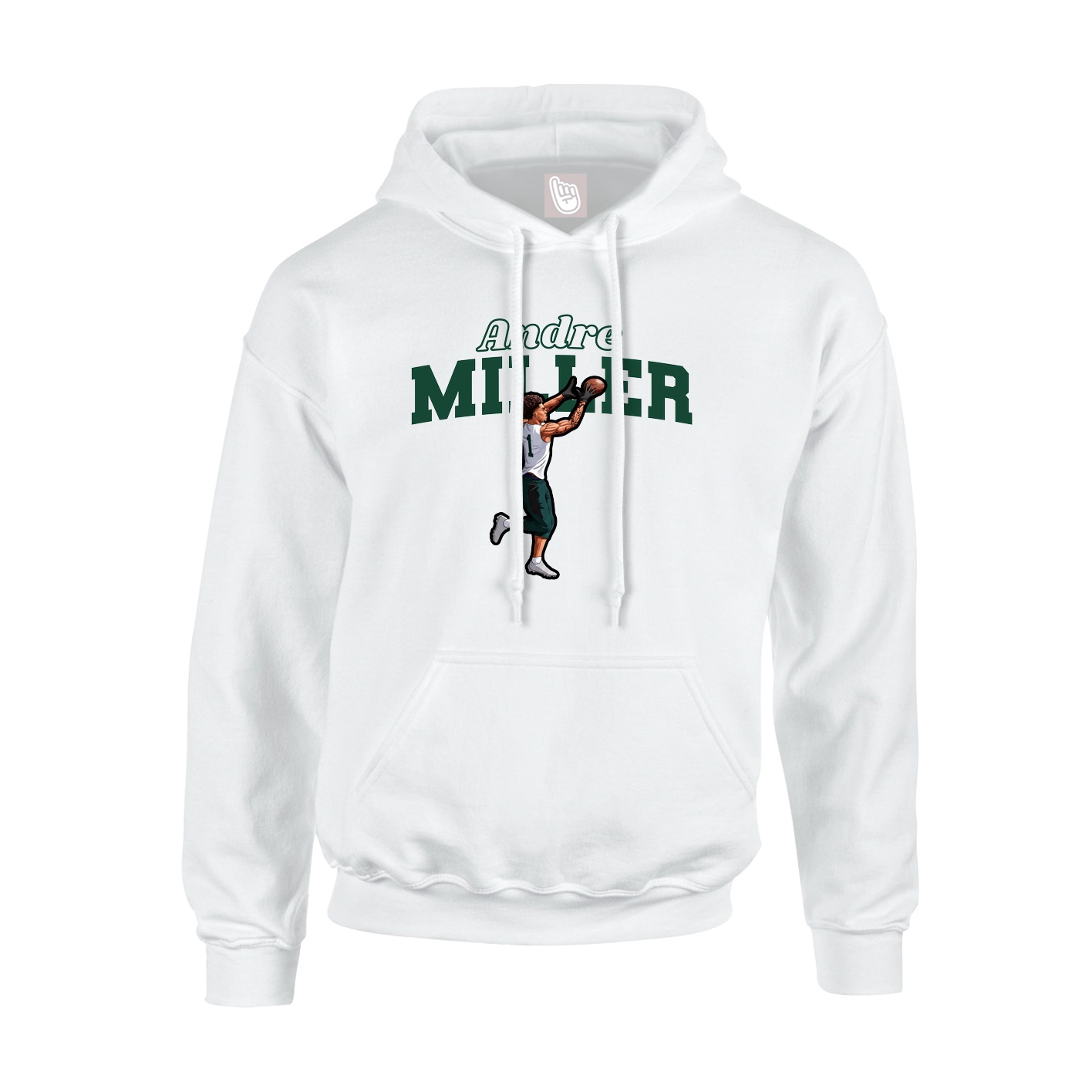 Hoodie — Name Arch in White