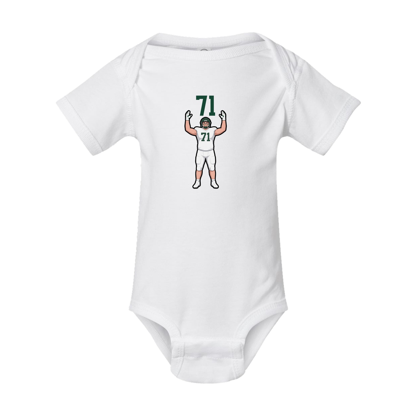 Baby Onesie — Number Top in White