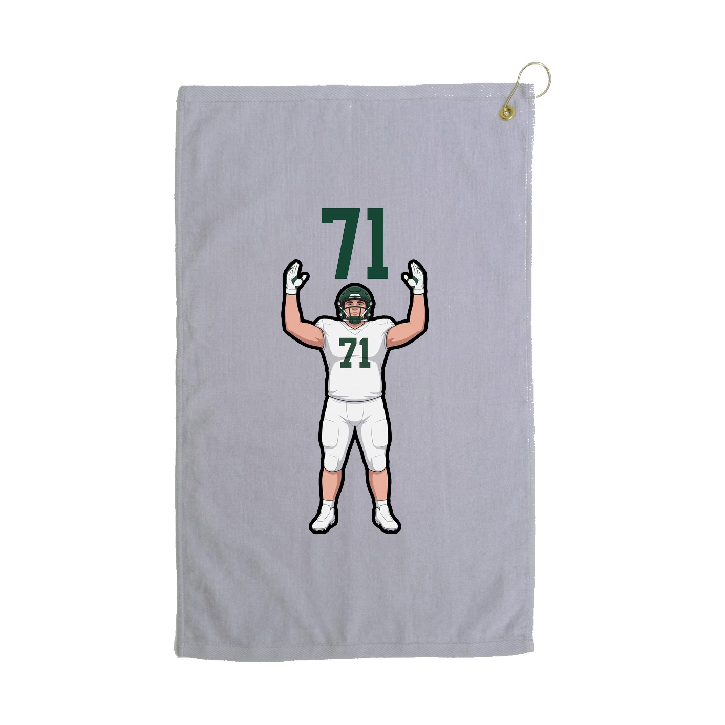 Golf Towel — Number Top in Grey