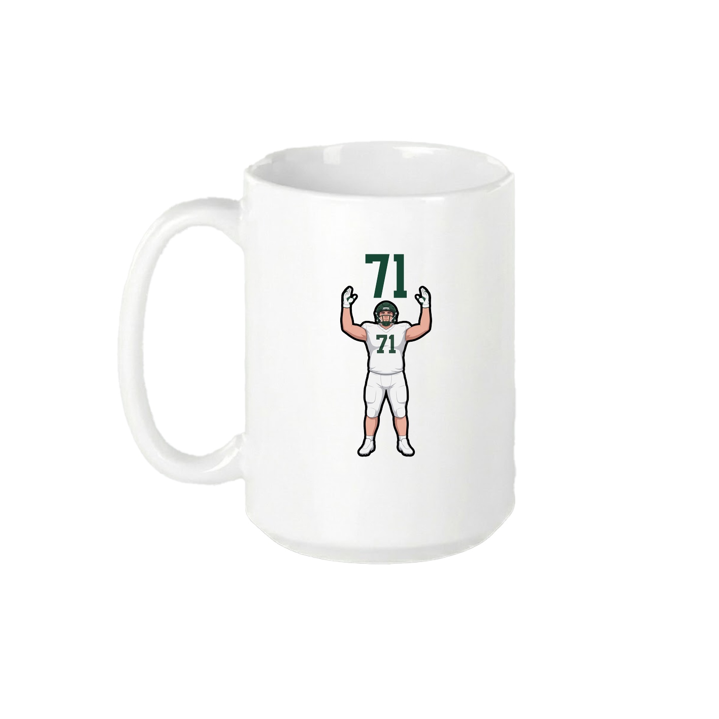 15oz Coffee Mug — Number Top in White