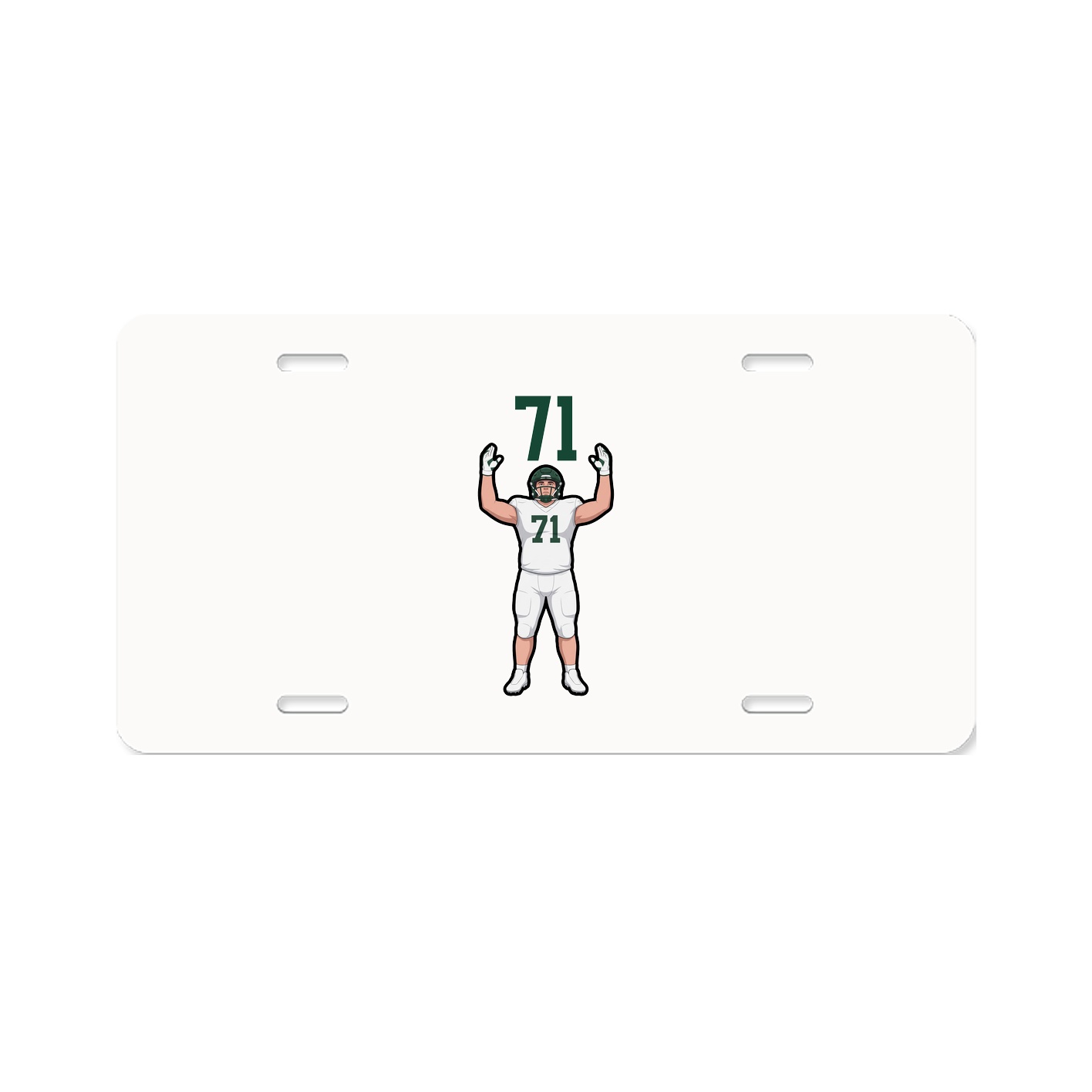 License Plate — Number Top in Classic
