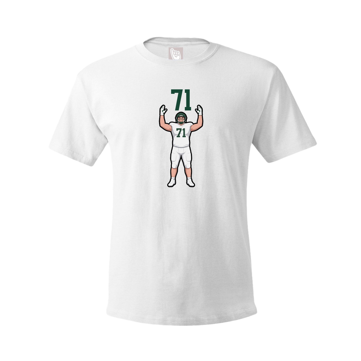 Youth Tee — Number Top in White