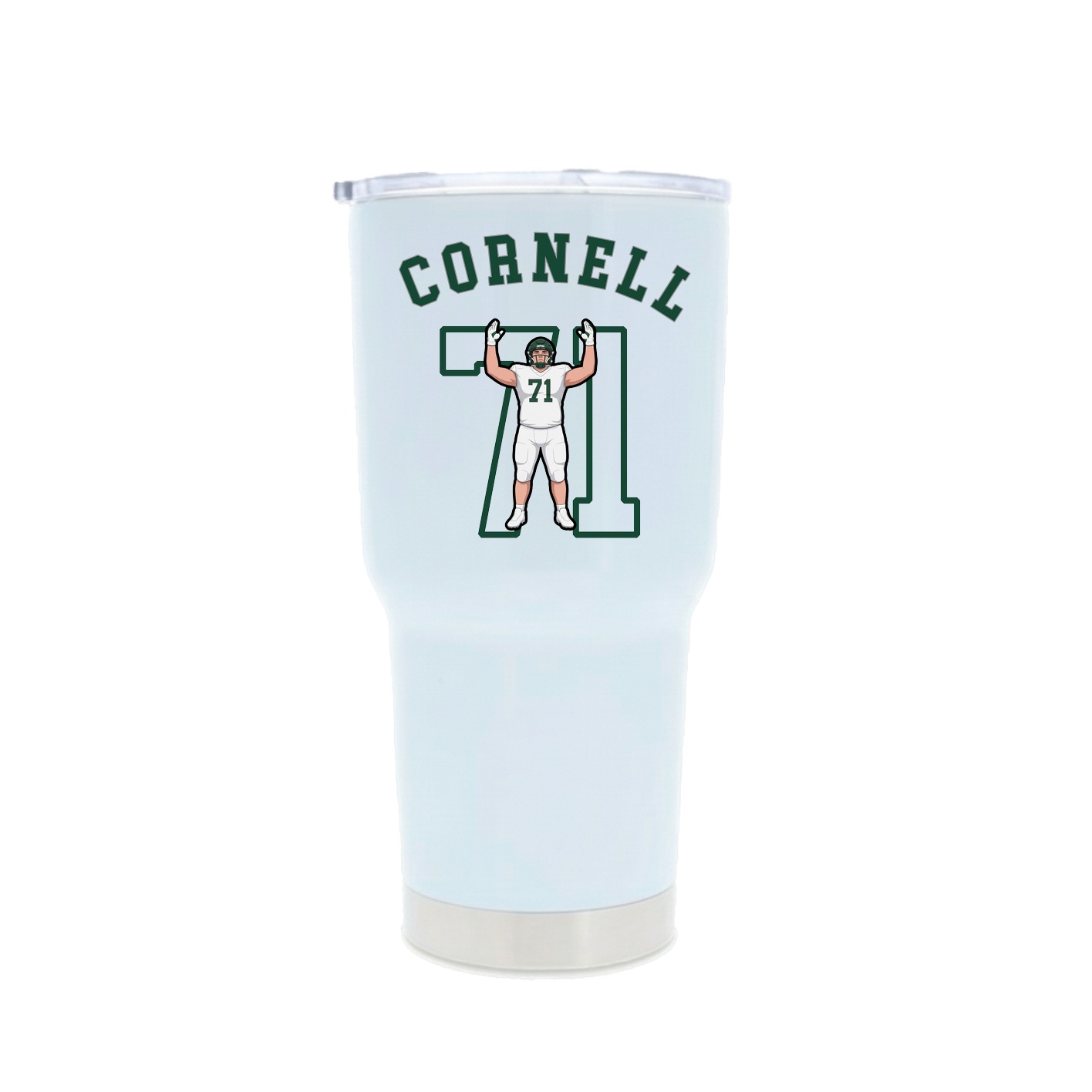 30oz Stainless Steel Tumbler — Shirsey Arch in White