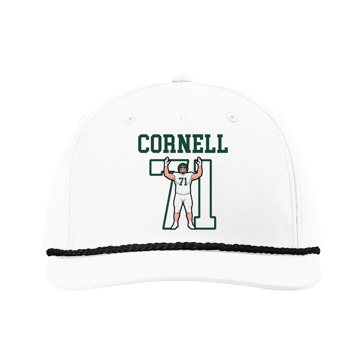 Five-Panel Classic Rope Cap — Shirsey in White