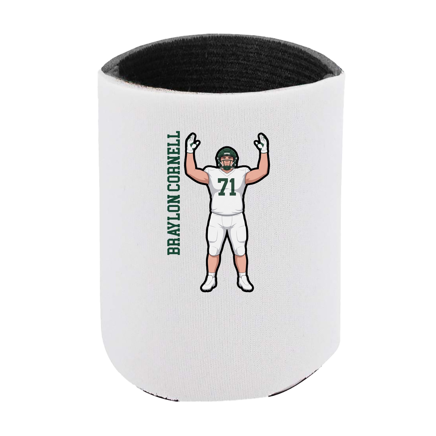 Can Holder — Name Vertical in White