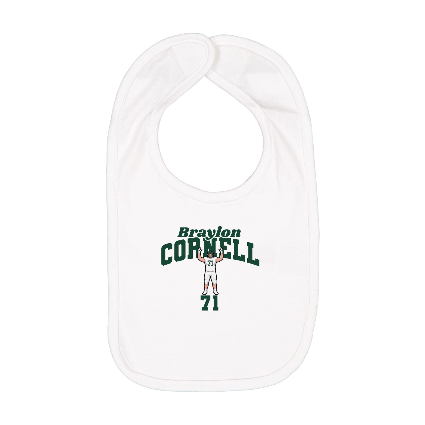 Infant Bib — Signature Arch in White