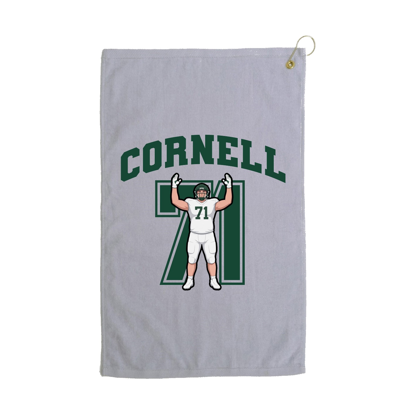 Golf Towel — Number in Grey