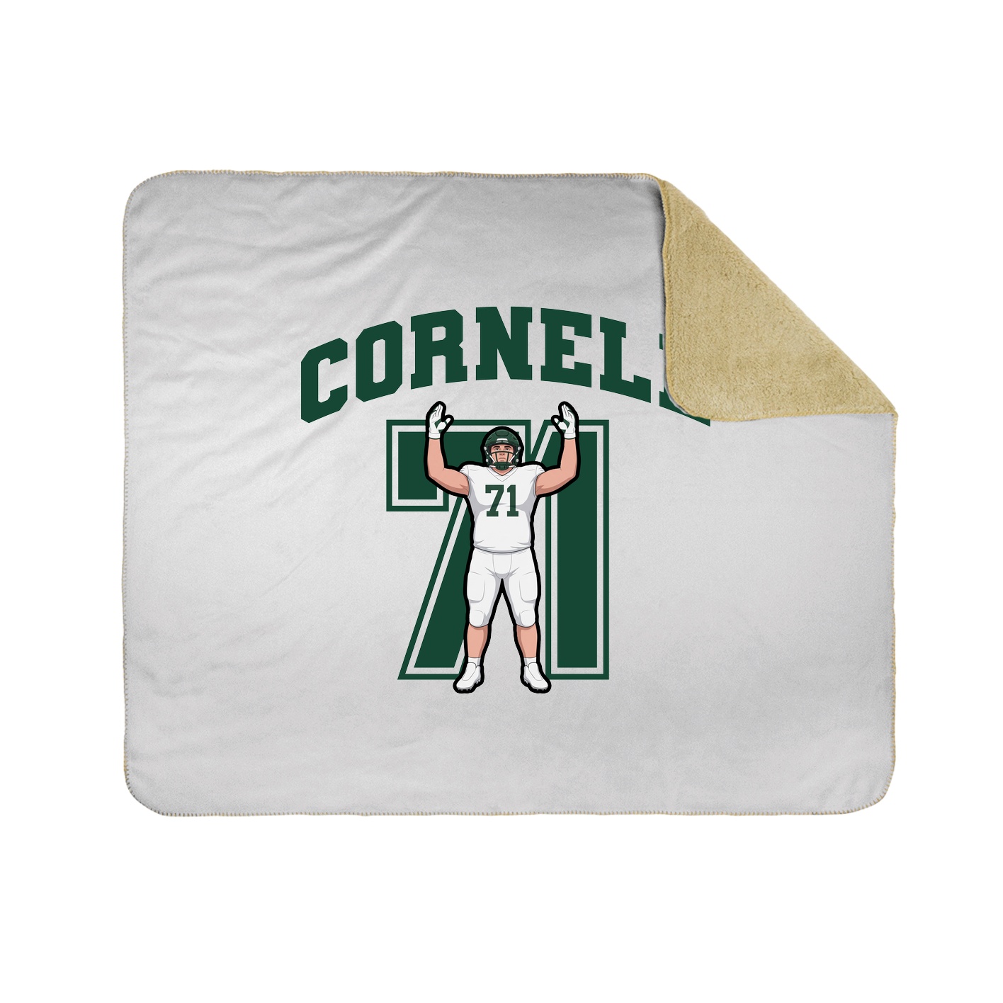 Throw Blanket — Number in White