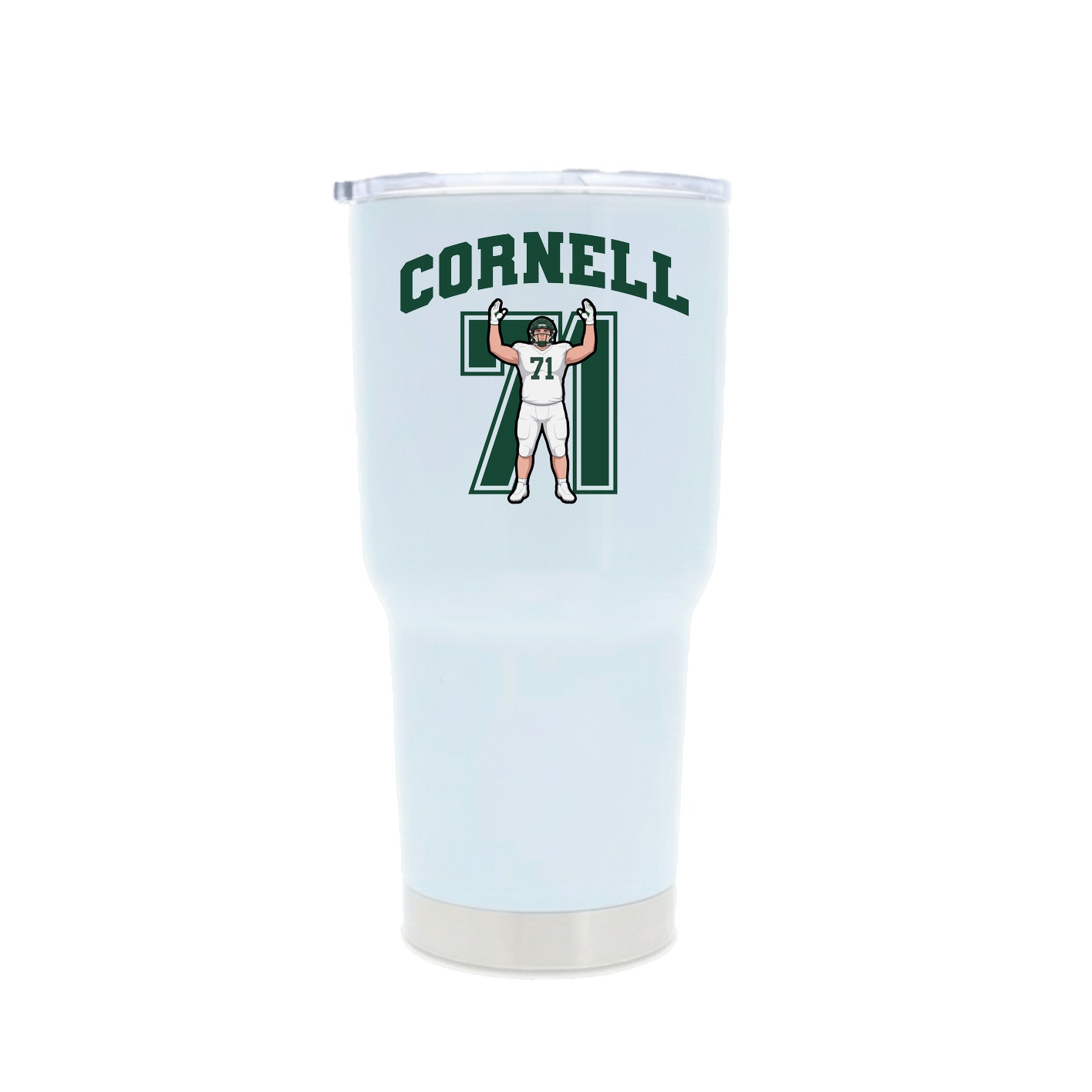 30oz Stainless Steel Tumbler — Number in White
