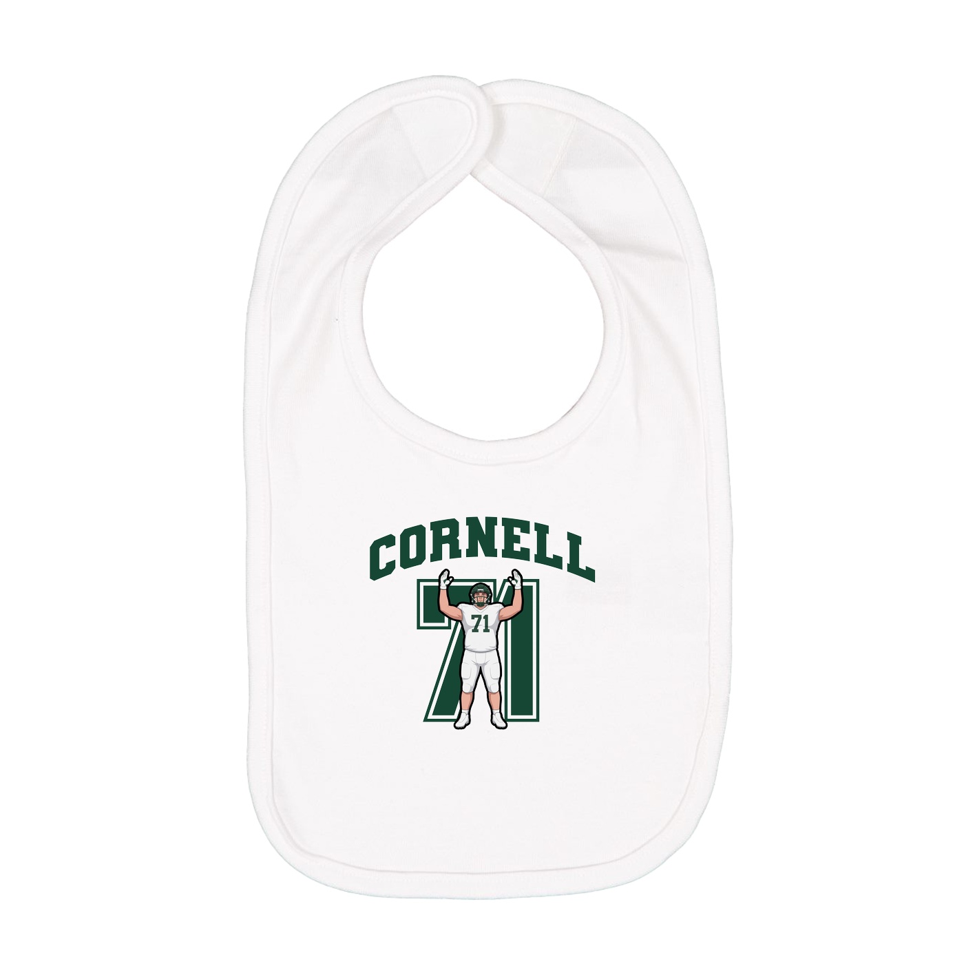 Infant Bib — Number in White