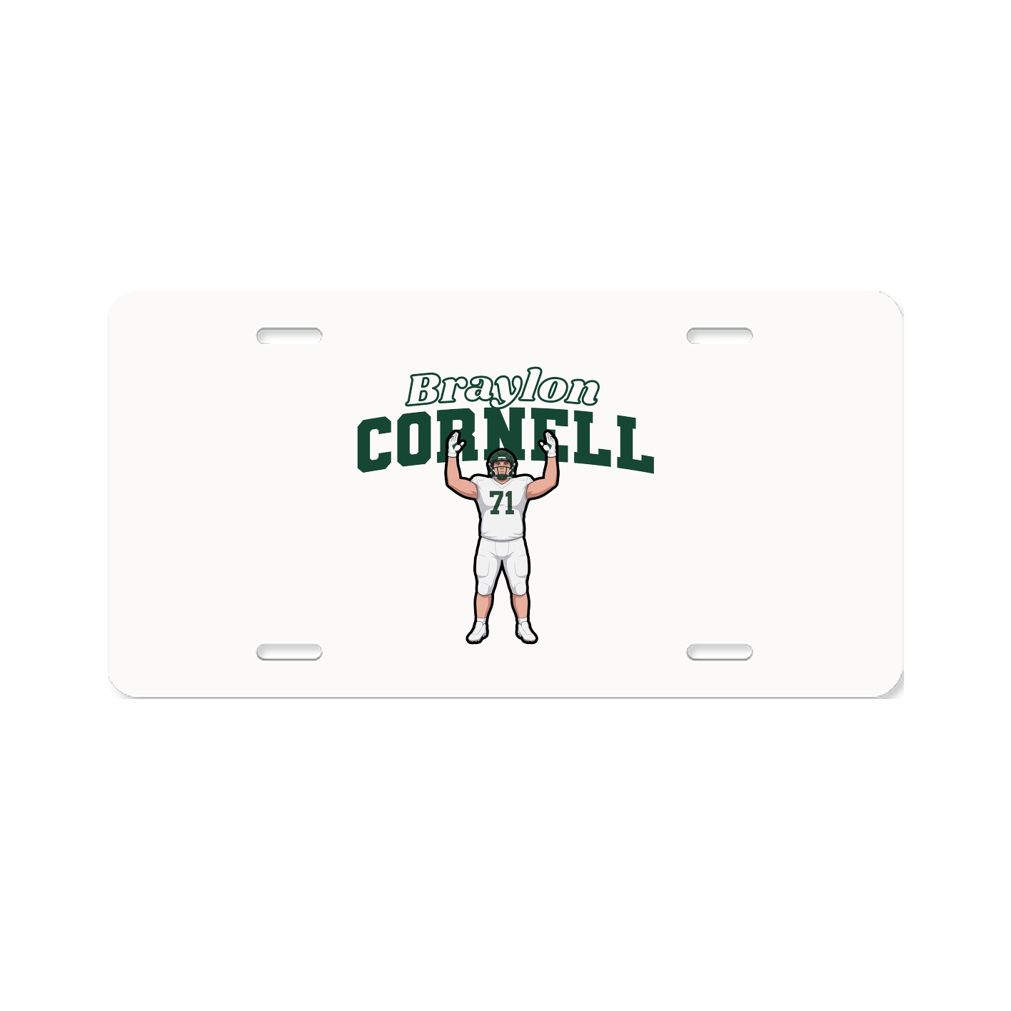 License Plate — Name Arch in Classic