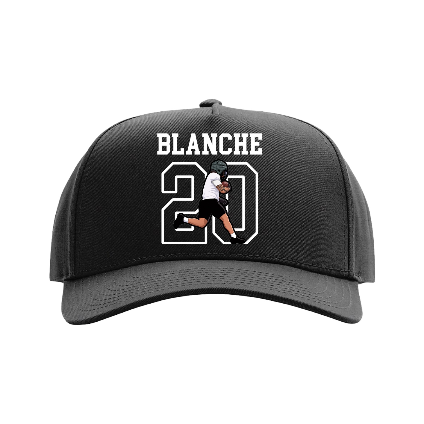 Full Fabric Five-Panel Champ Cap — Shirsey in Black