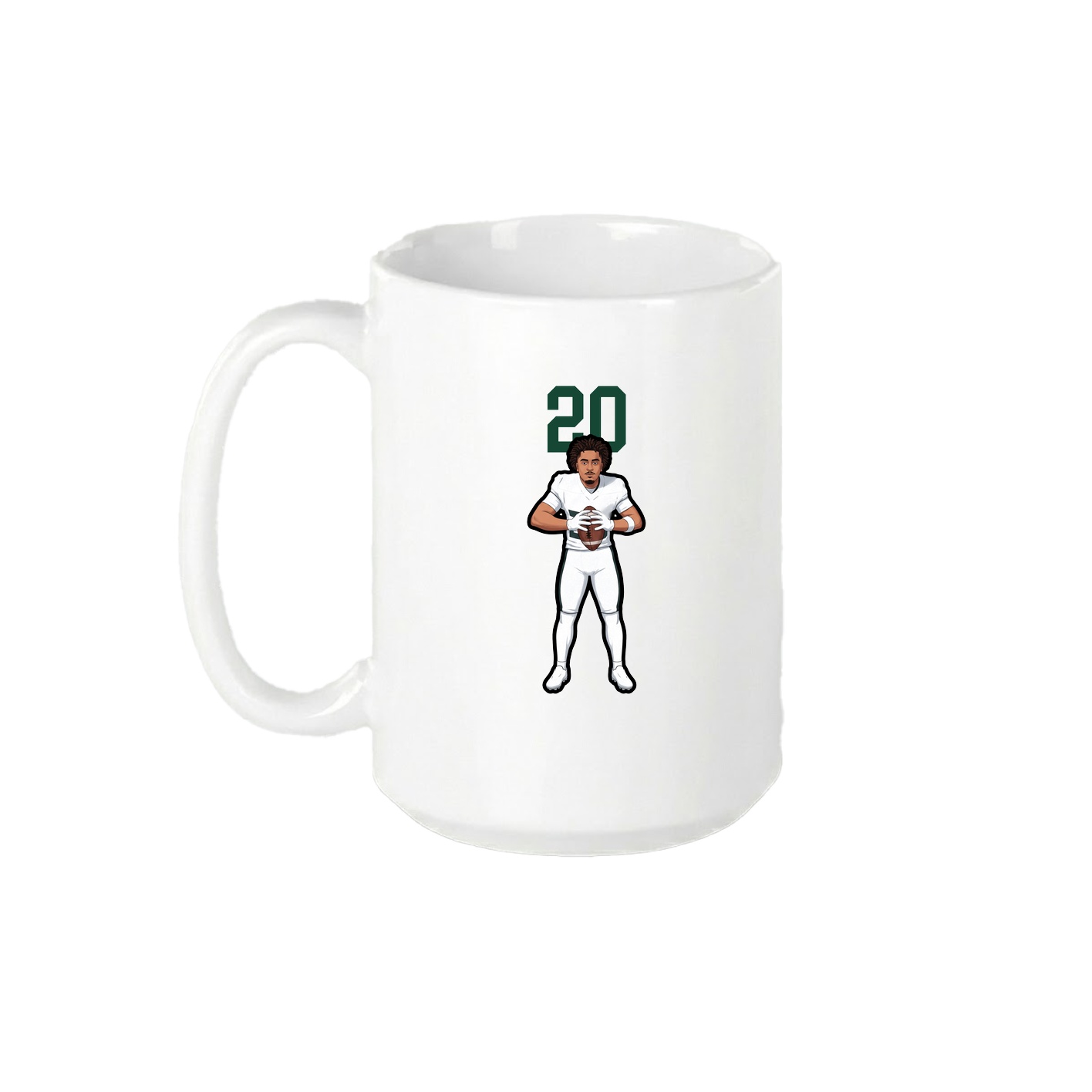 15oz Coffee Mug — Number Top in White