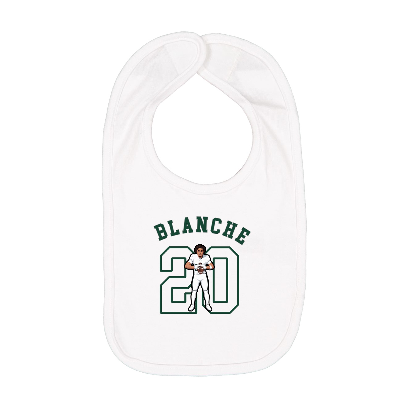 Infant Bib — Shirsey Arch in White