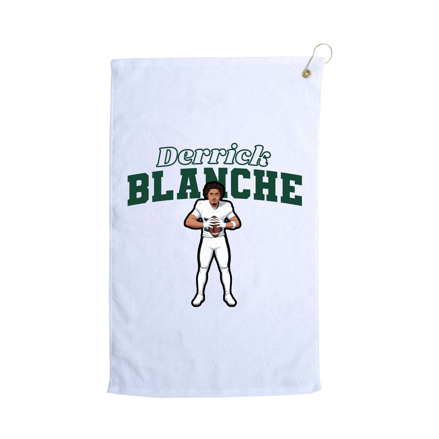Golf Towel — Name Arch in White