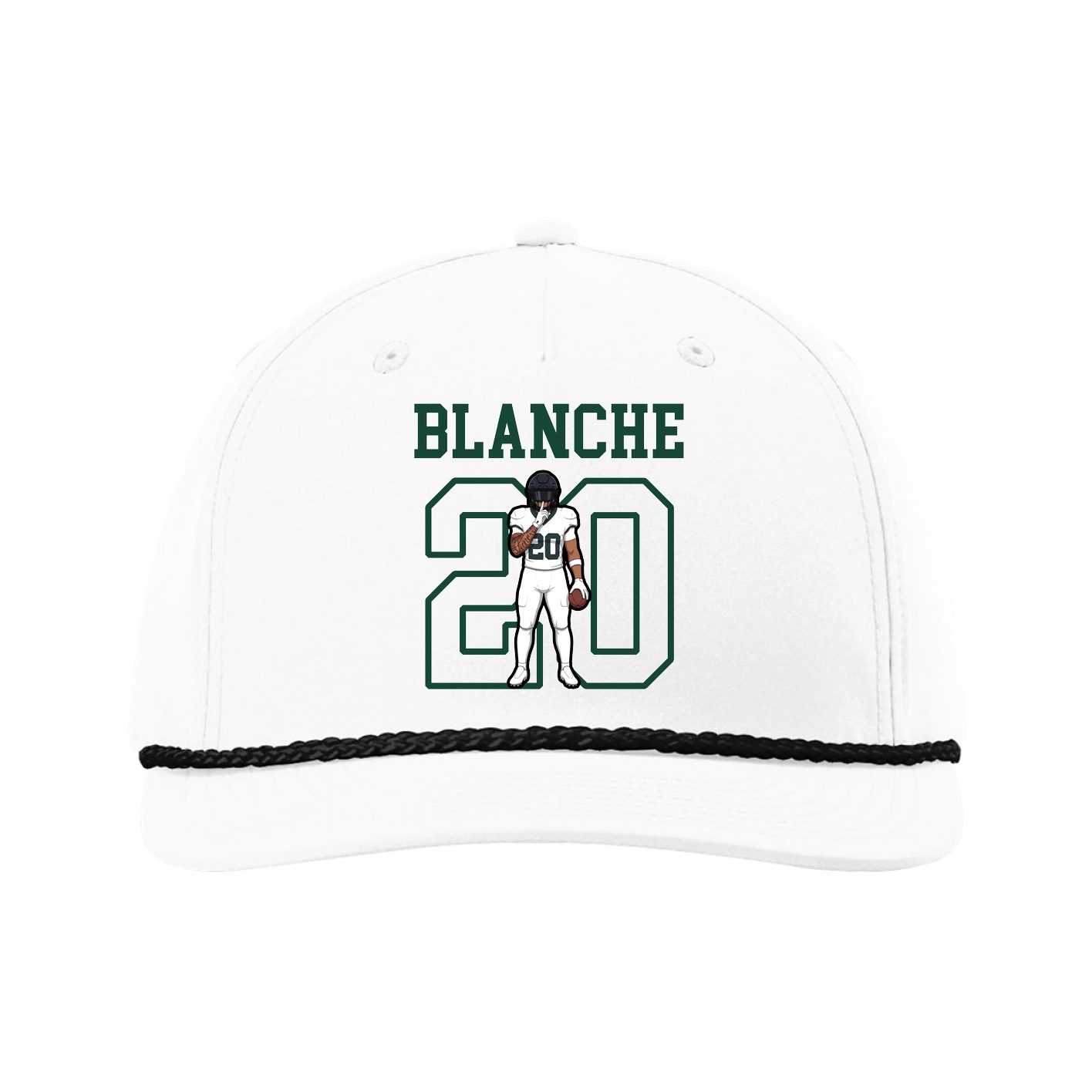 Five-Panel Classic Rope Cap — Shirsey in White