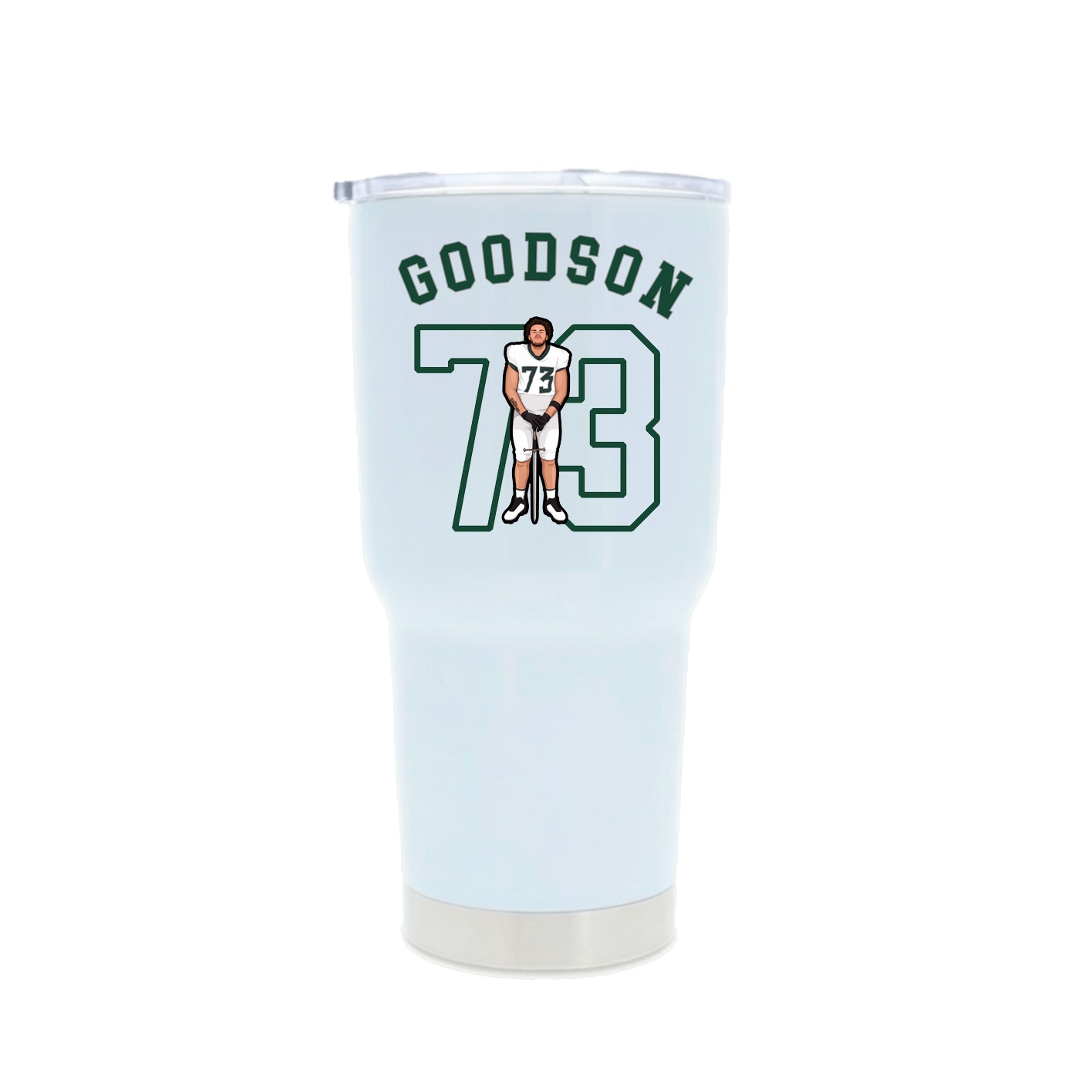 30oz Stainless Steel Tumbler — Shirsey Arch in White