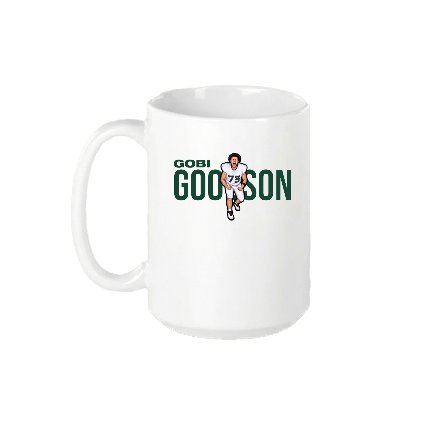 15oz Coffee Mug — Player Name in White