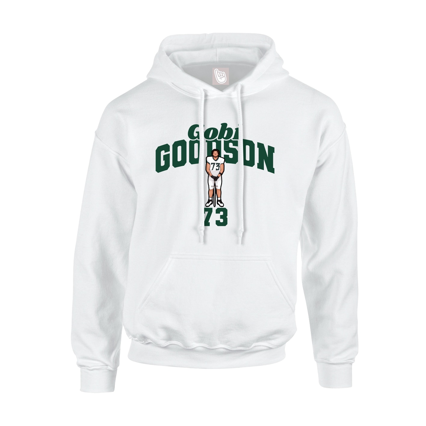 Hoodie — Signature Arch in White